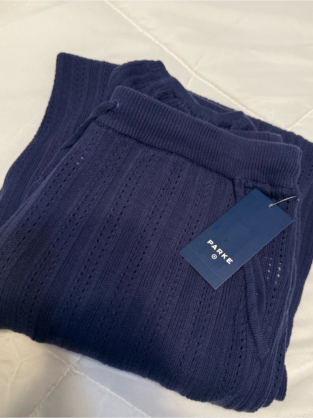 Women's High-Rise Sweater
Balloon Pants - Parke x
Target Navy Blue